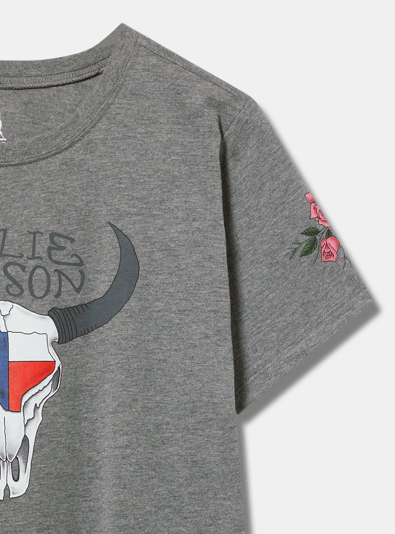 Willie Nelson Steer Skull Classic Cotton Crew Tee