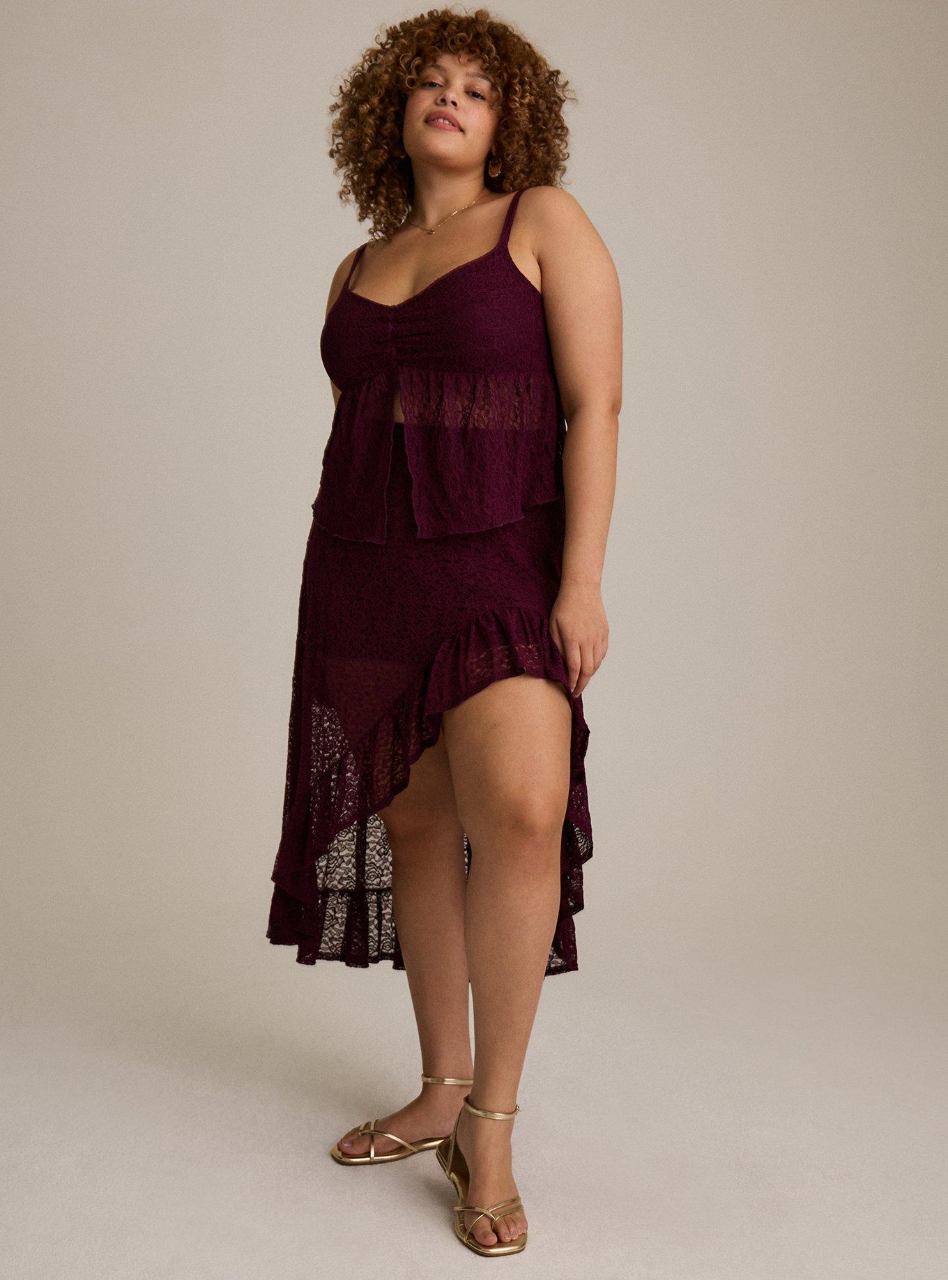 pink chicken birthday dress Asymmetrical Crepe Skirt – Femi9 EG main image 1