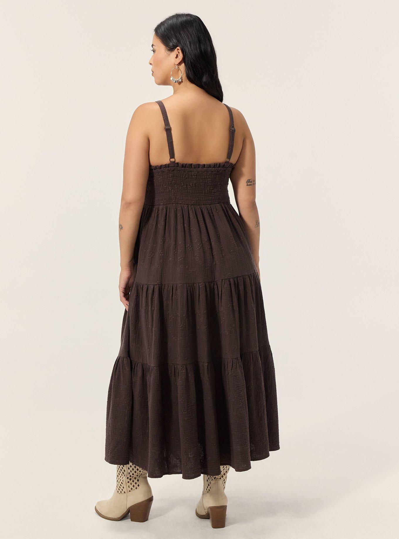 Festi Tiered Tea Length Dress, JAVA, alternate