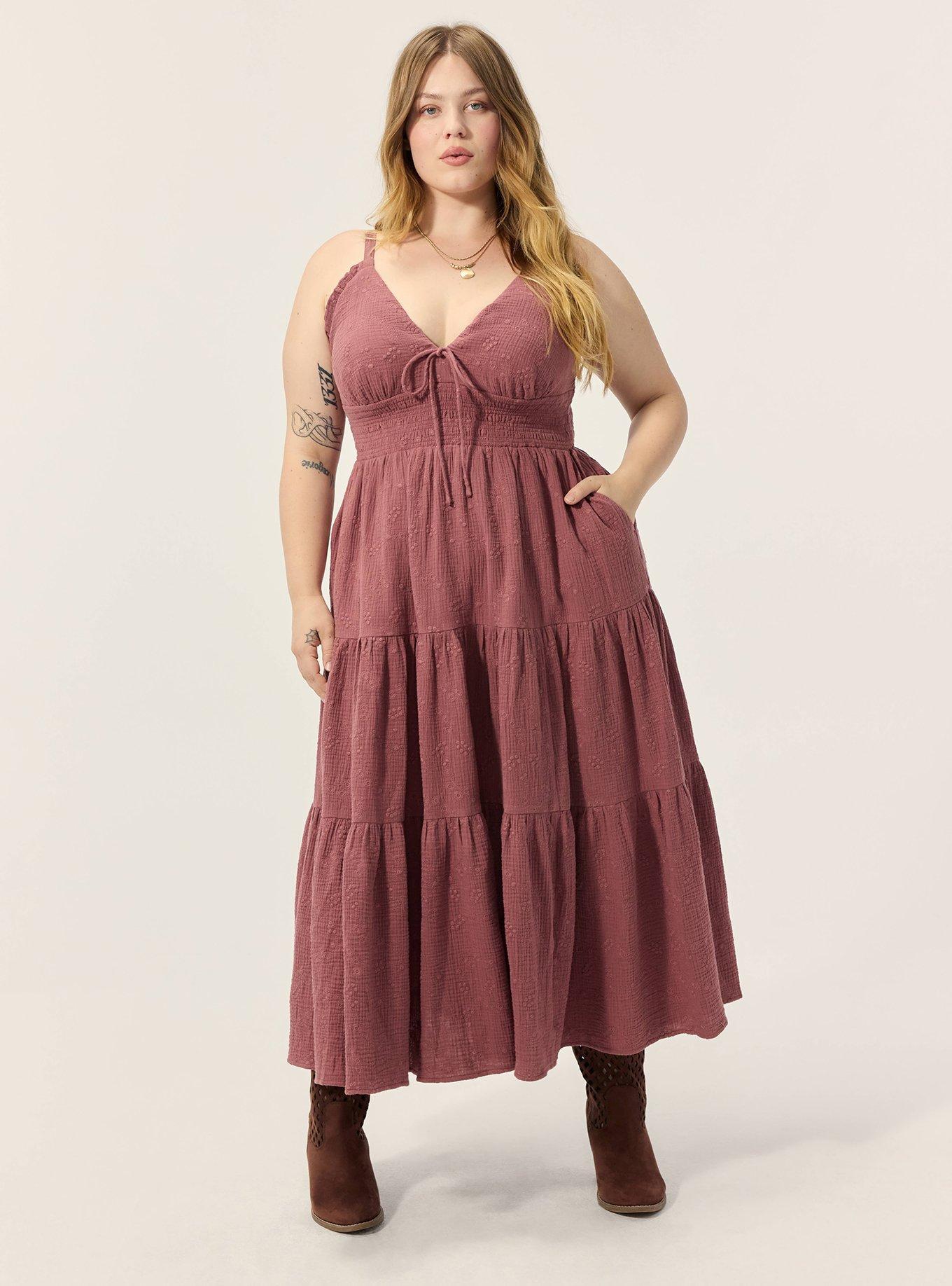 Festi Tiered Tea Length Dress, WILD GINGER, hi-res