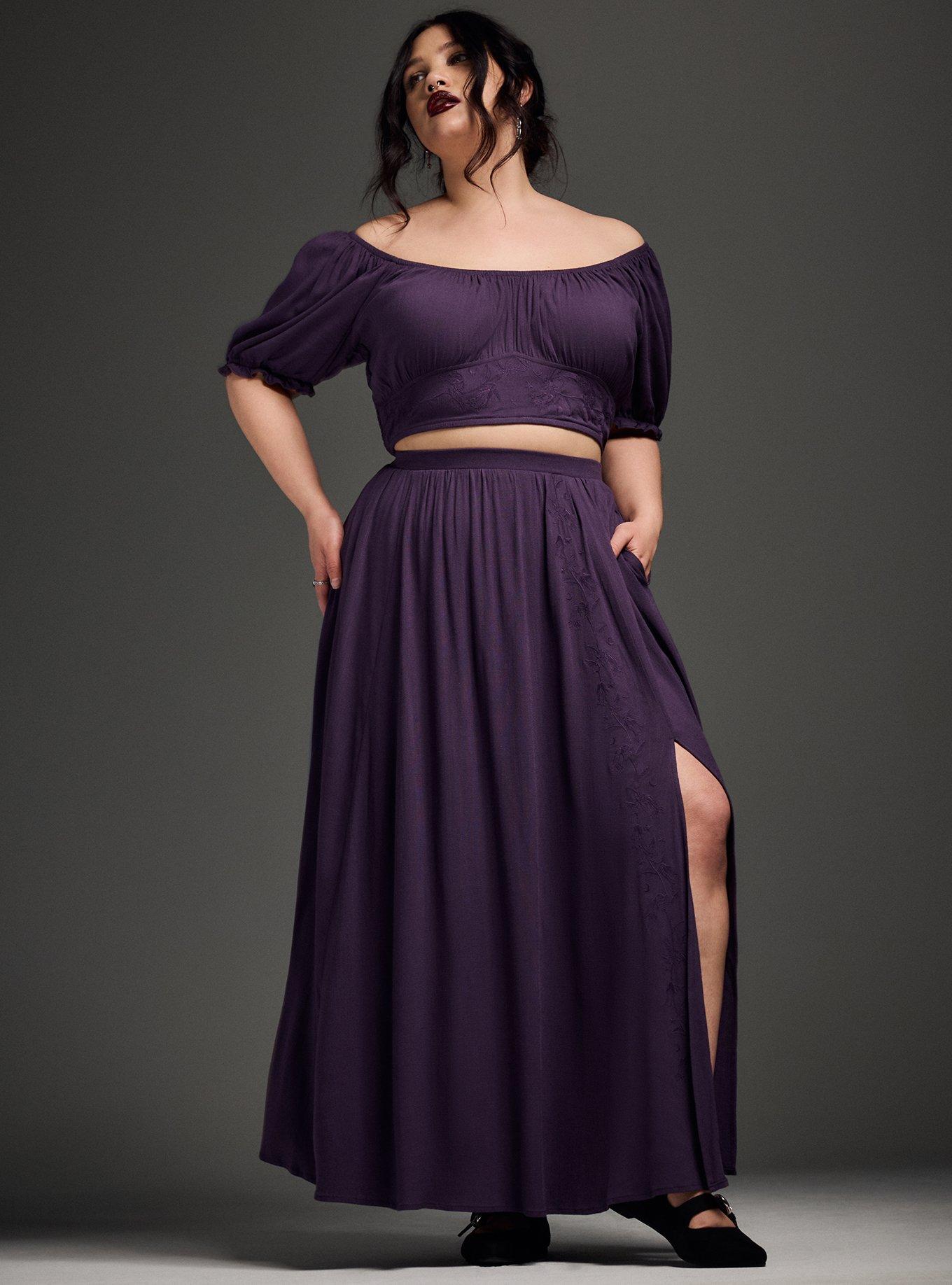 Plus Size - Nightfall Side Slit Maxi Skirt - Torrid