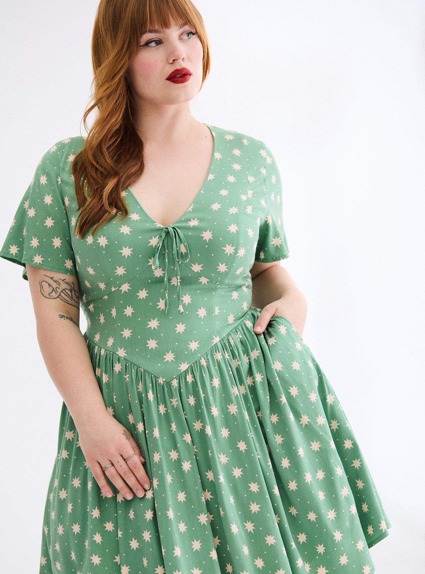 Plus Size - Retro Chic Flutter Swing Dress - Torrid