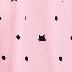 Retro Chic Flutter Sleeve Swing Mini Dress, BEZU CATS PINK ALMOND BLOSSOM, swatch