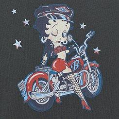Plus Size Betty Boop Cotton Roll Sleeve Tank, VINTAGE BLACK, swatch