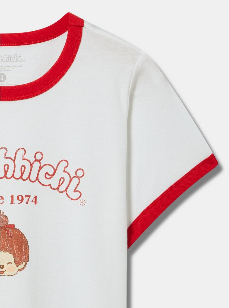 Plus Size - Monchhichi Classic Cotton Ringer Tee - Torrid Plus Size - Monchhichi Classic Cotton Ringer Tee - Torrid