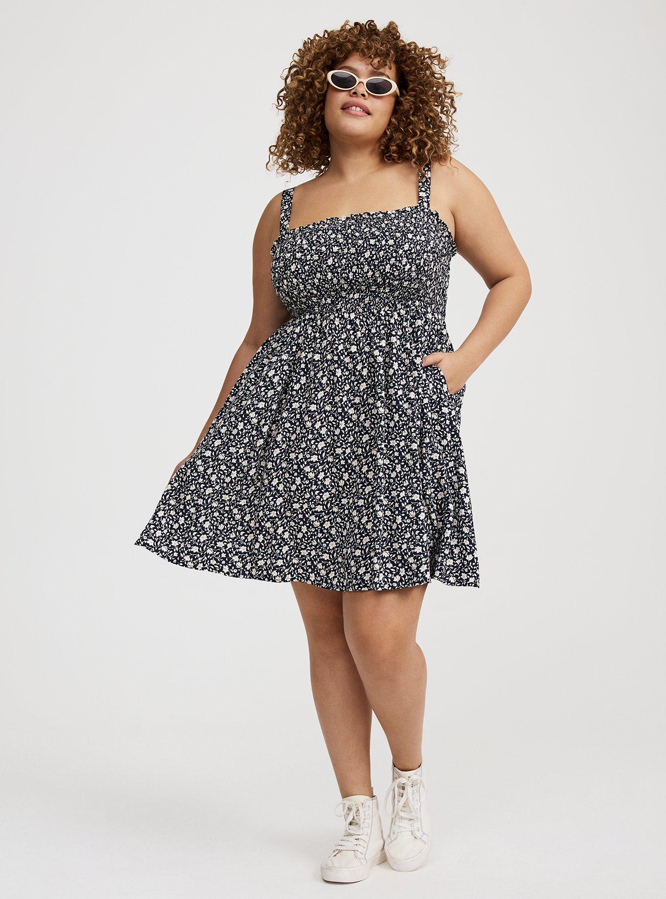 Smocked Tube Mini Dress