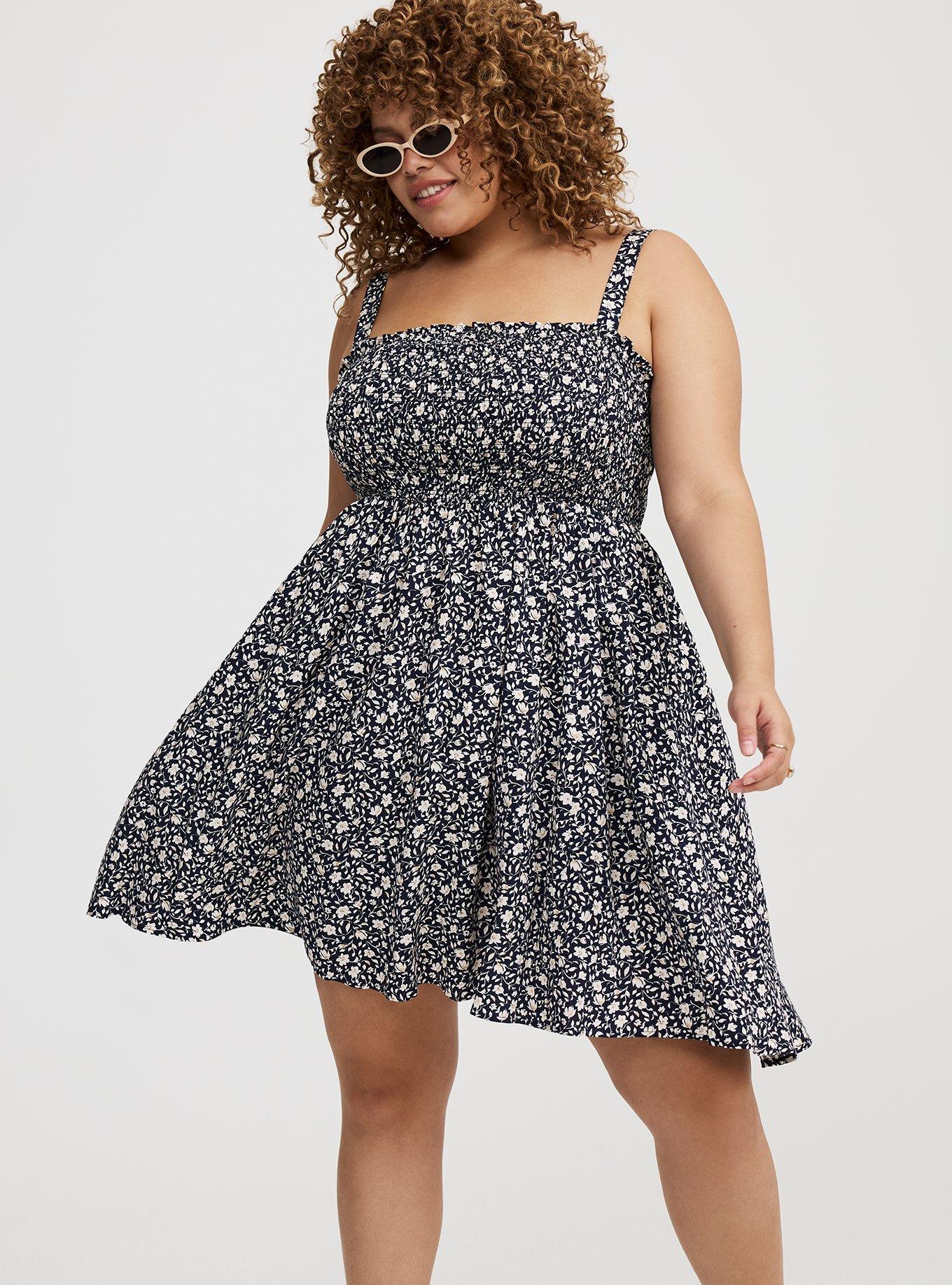 Smocked Tube Mini Dress