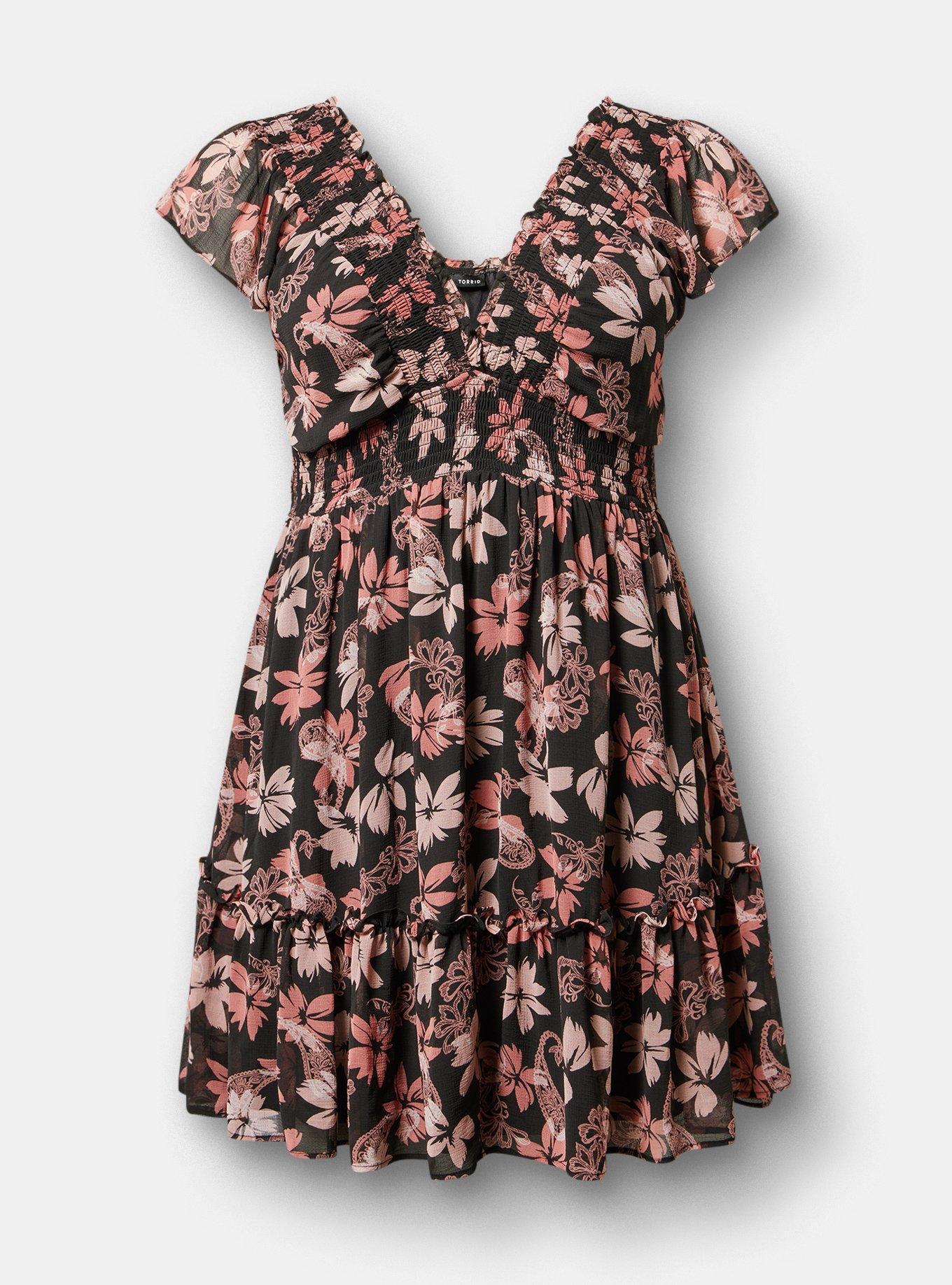 Plus Size - Ruffle Chiffon Mini Dress - Torrid
