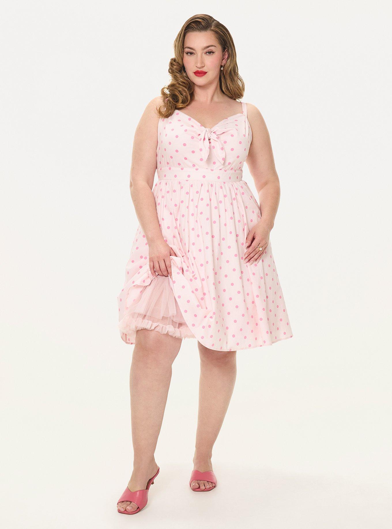torrid retro chic dress Plus Size - Retro Chic Belted Swing Midi Dress