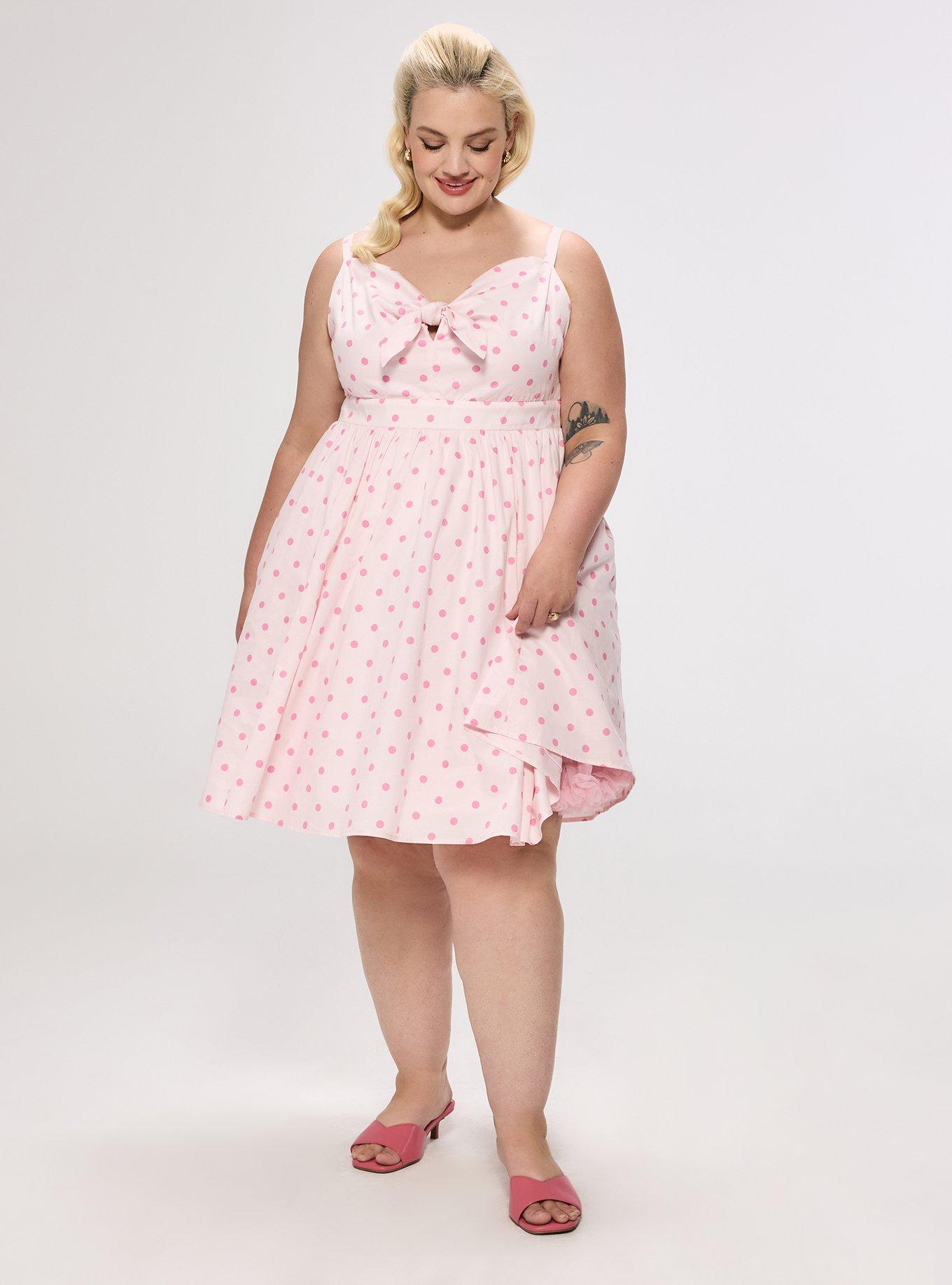 Retro Chic Tie-Front Mini Dress, COMMIT DOT ICY PINK, alternate