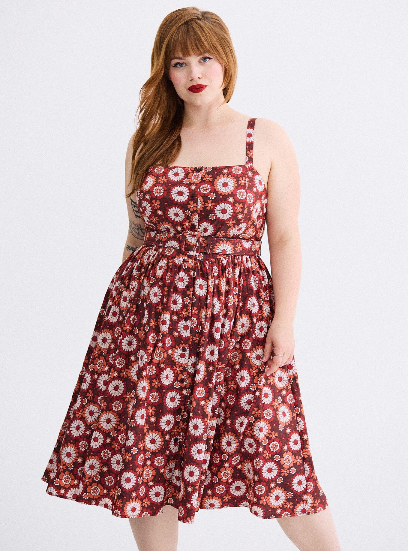 Retro Chic Button-Front Dress