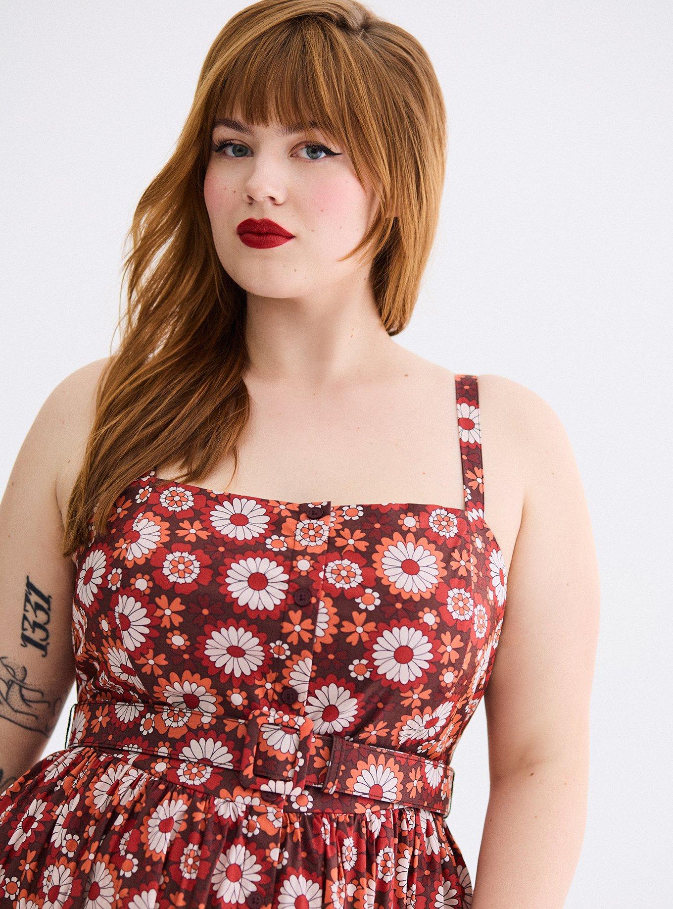 Retro Chic Button-Front Dress