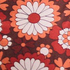 Retro Chic Button-Front Dress, BETTY DAISIES FLORAL RUM RAISIN, swatch