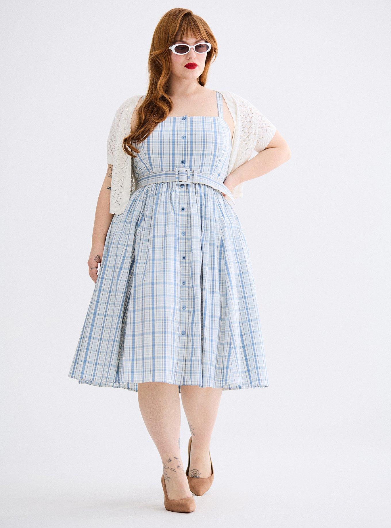 Retro Chic Button-Front Dress
