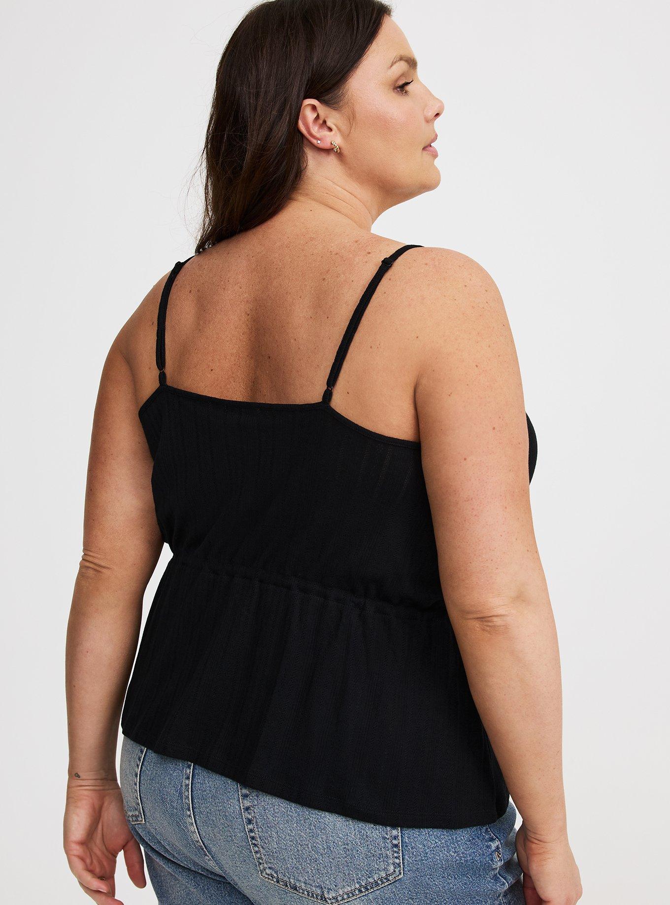 Cinched Waist Peplum Tank