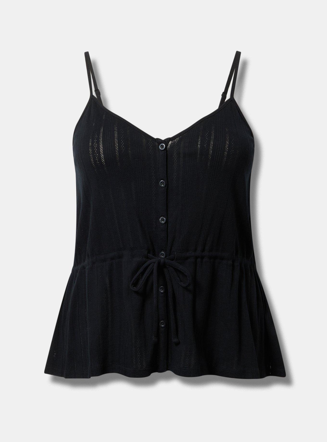 Cinched Waist Peplum Tank