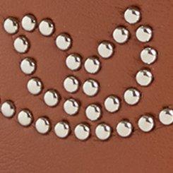 Floral Studded Belt, COGNAC, swatch