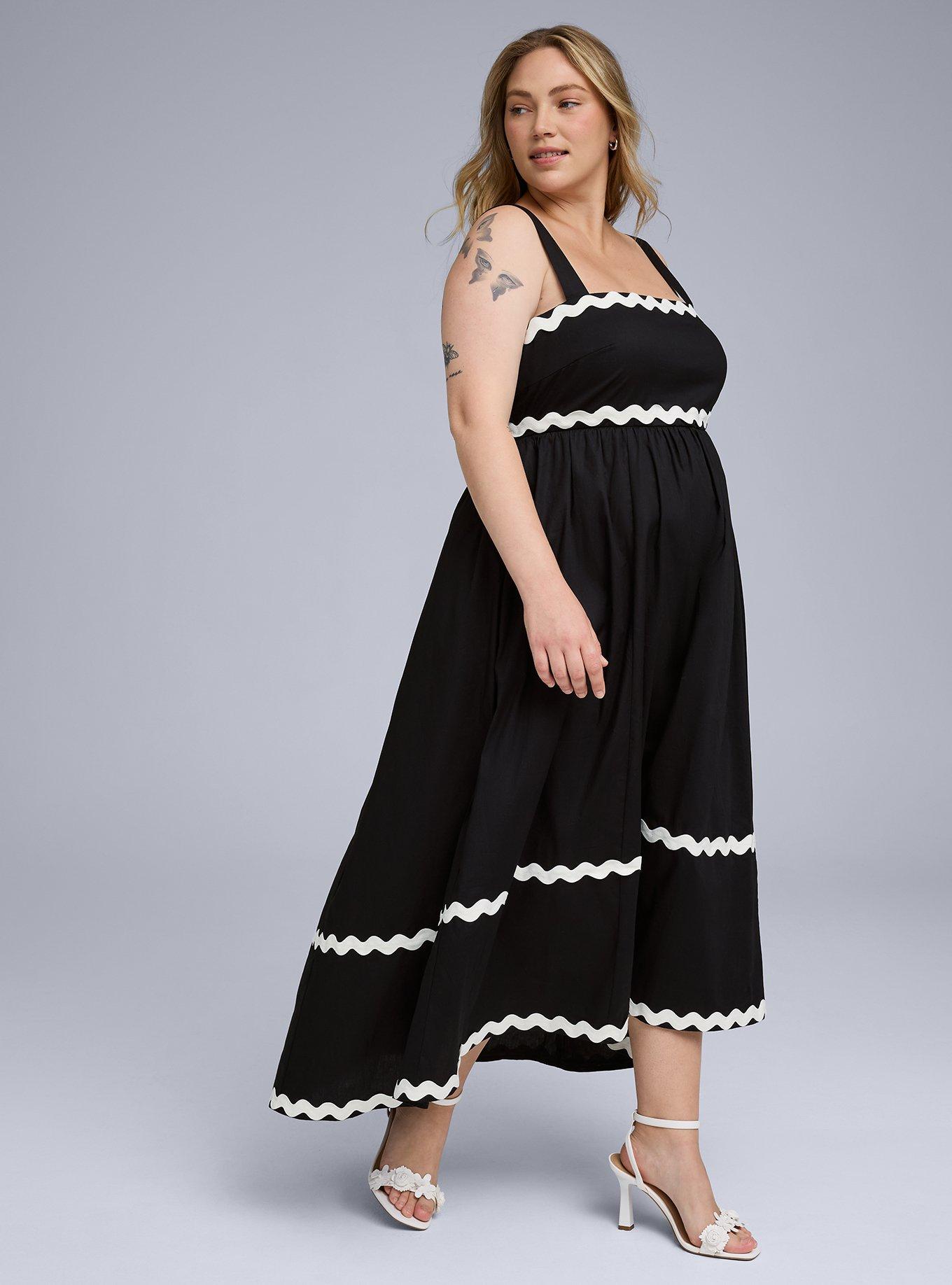 Belle Isle Maxi Babydoll Poplin Dress