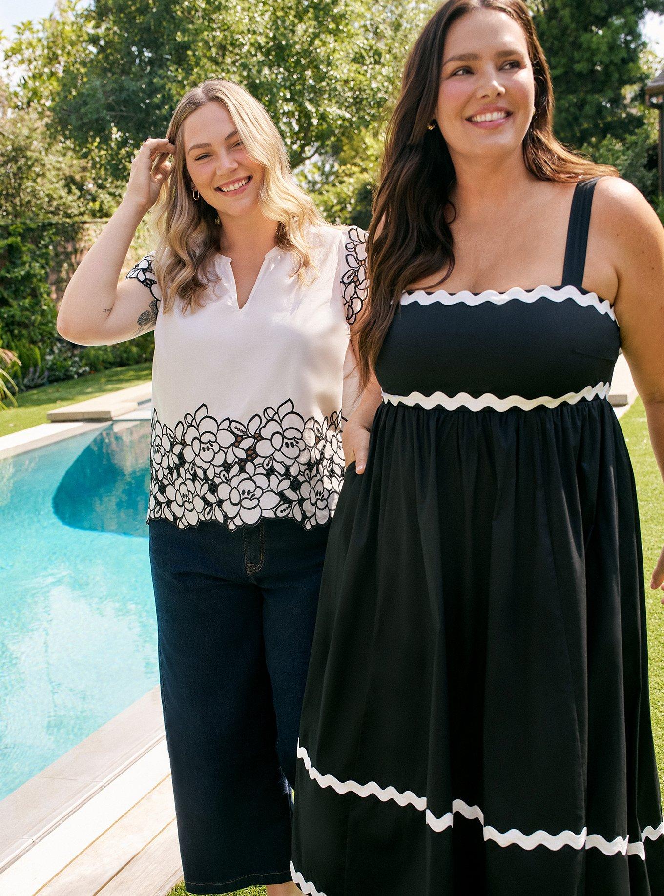 Belle Isle Maxi Babydoll Poplin Dress
