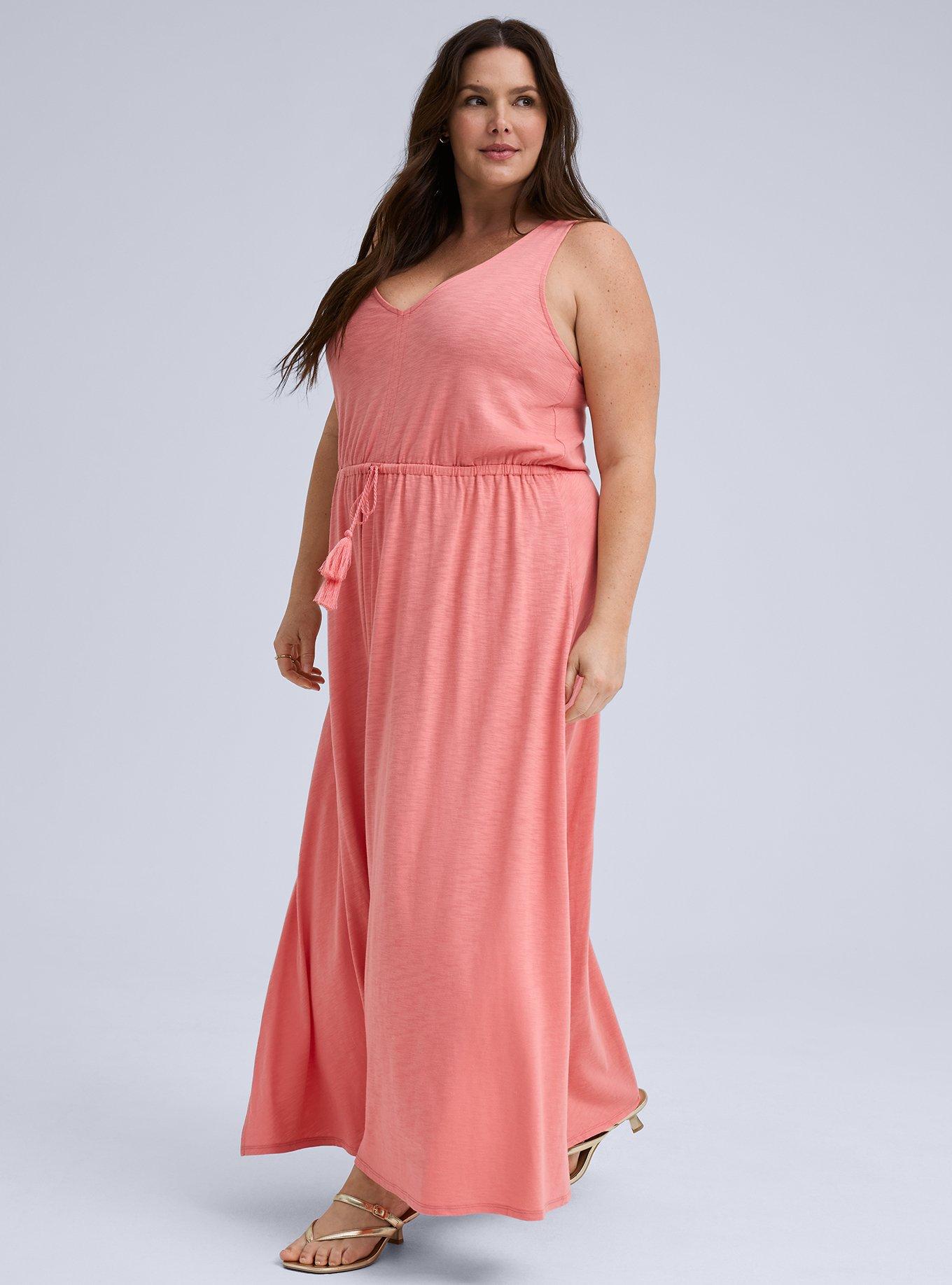 Belle Isle Cinched Waist Maxi Dress, LANTANA, hi-res