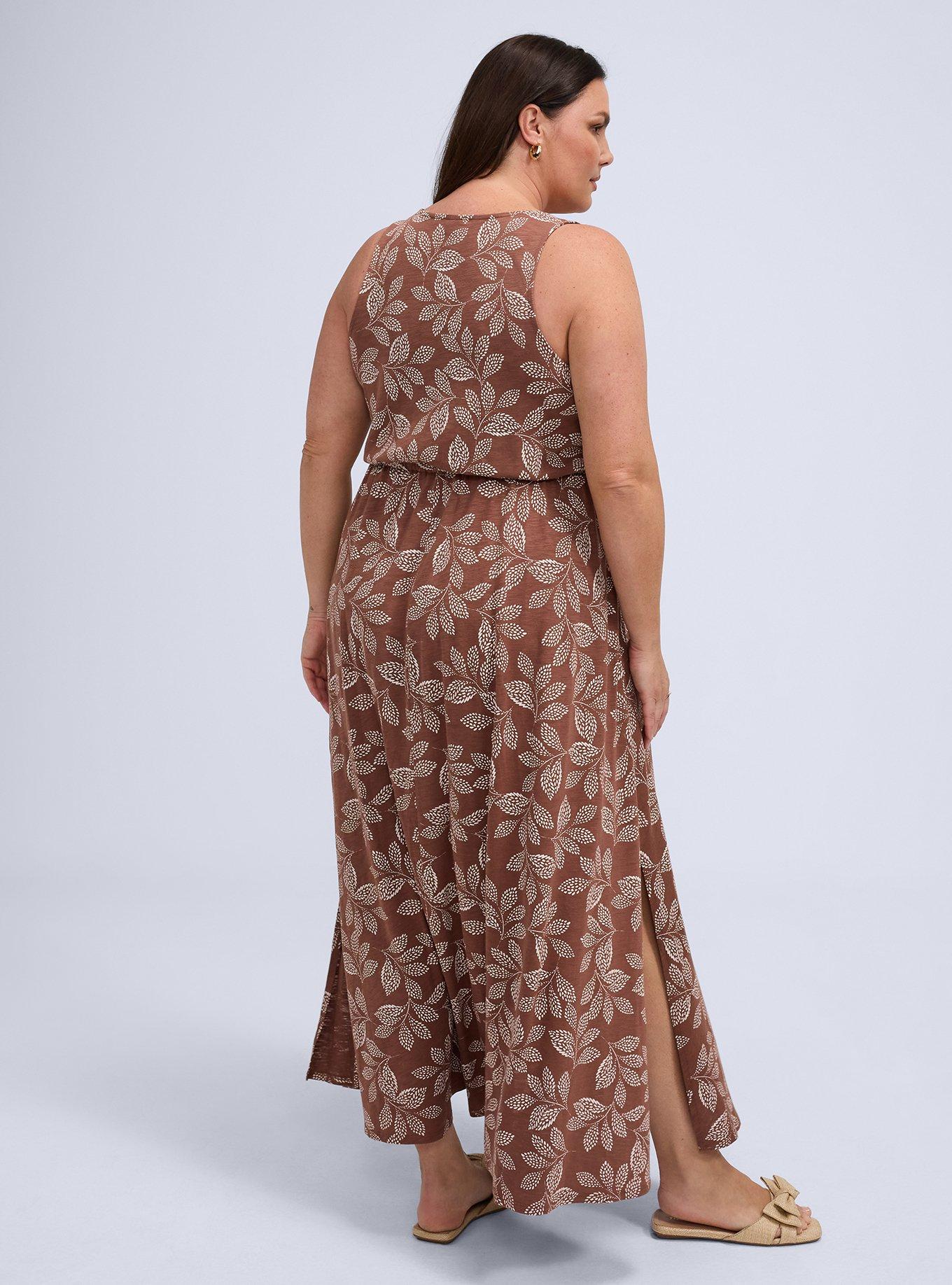 Belle Isle Cinched Waist Maxi Dress, COUNTRY LEAVES BROWN, alternate