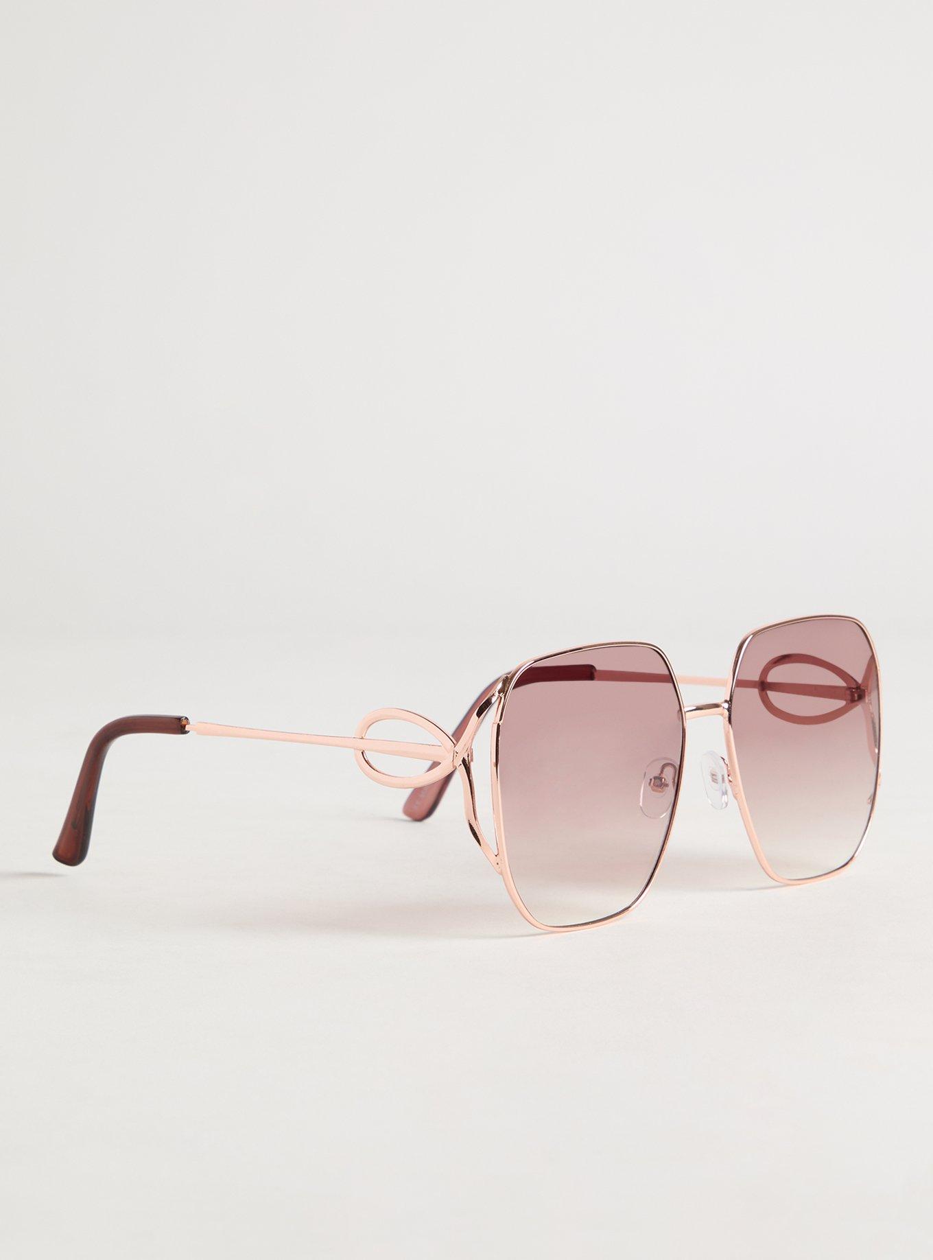 Square Side Cutout Sunglasses