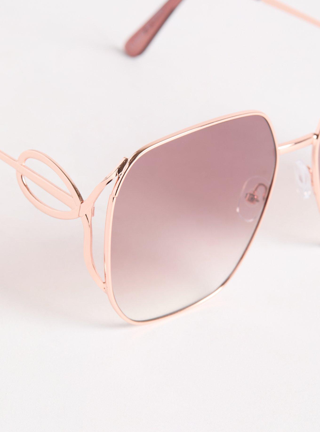 Square Side Cutout Sunglasses