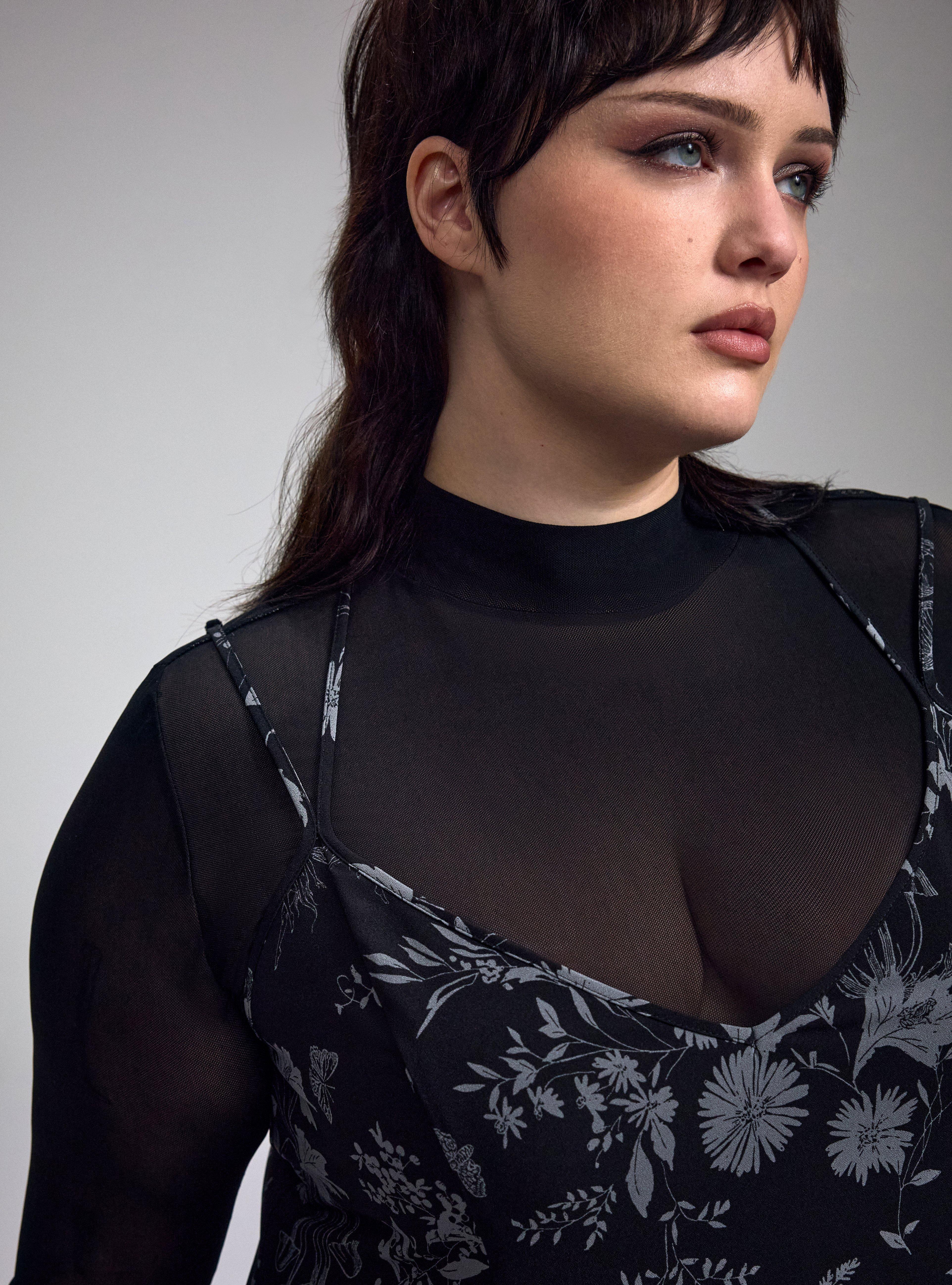 Nightfall Strappy Mini Dress, FAE FLORAL BLACK, alternate