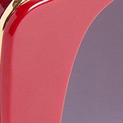 Translucent Cateye Smoke Lens Sunglasses, RED, swatch