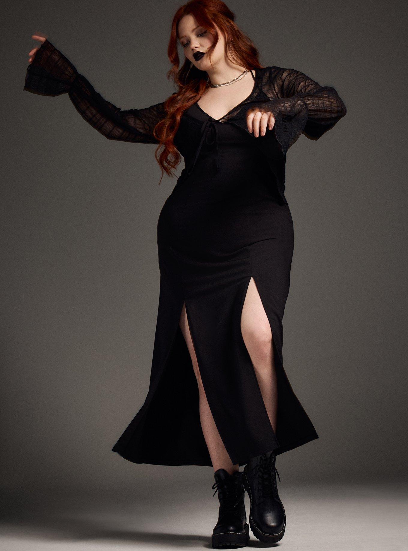 Nightfall Tie-Front Mesh Top