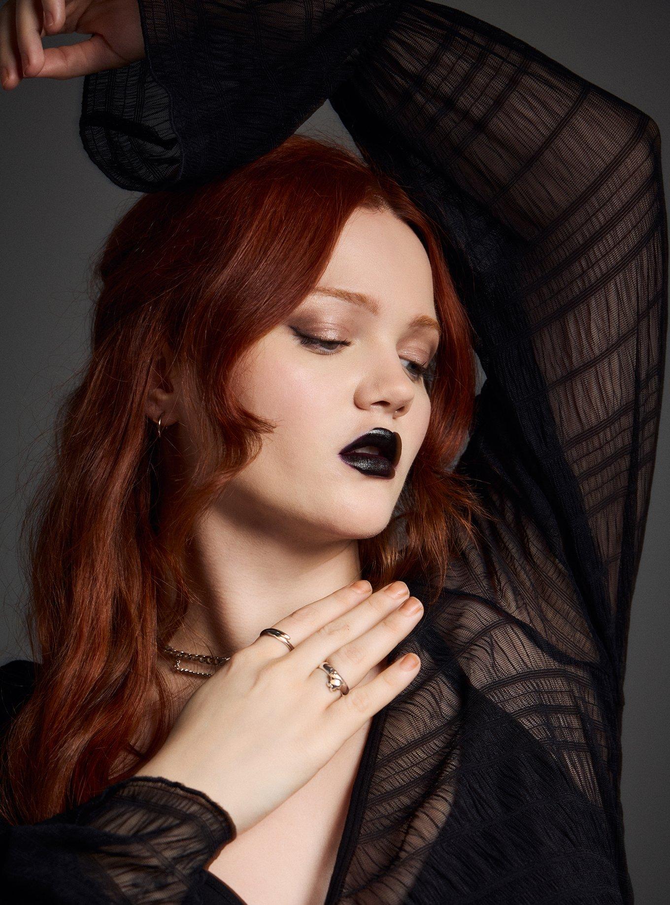 Nightfall Tie-Front Mesh Top