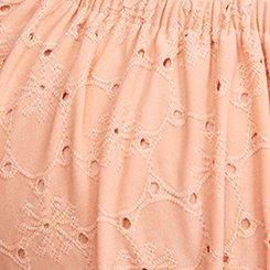 Cap Sleeve Babydoll Top, PAPAYA PUNCH, swatch