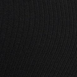 Plus Size Ribbed Lace Trim Cami, DEEP BLACK, swatch