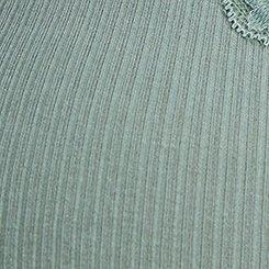 Plus Size Ribbed Lace Trim Cami, CHINOIS GREEN, swatch