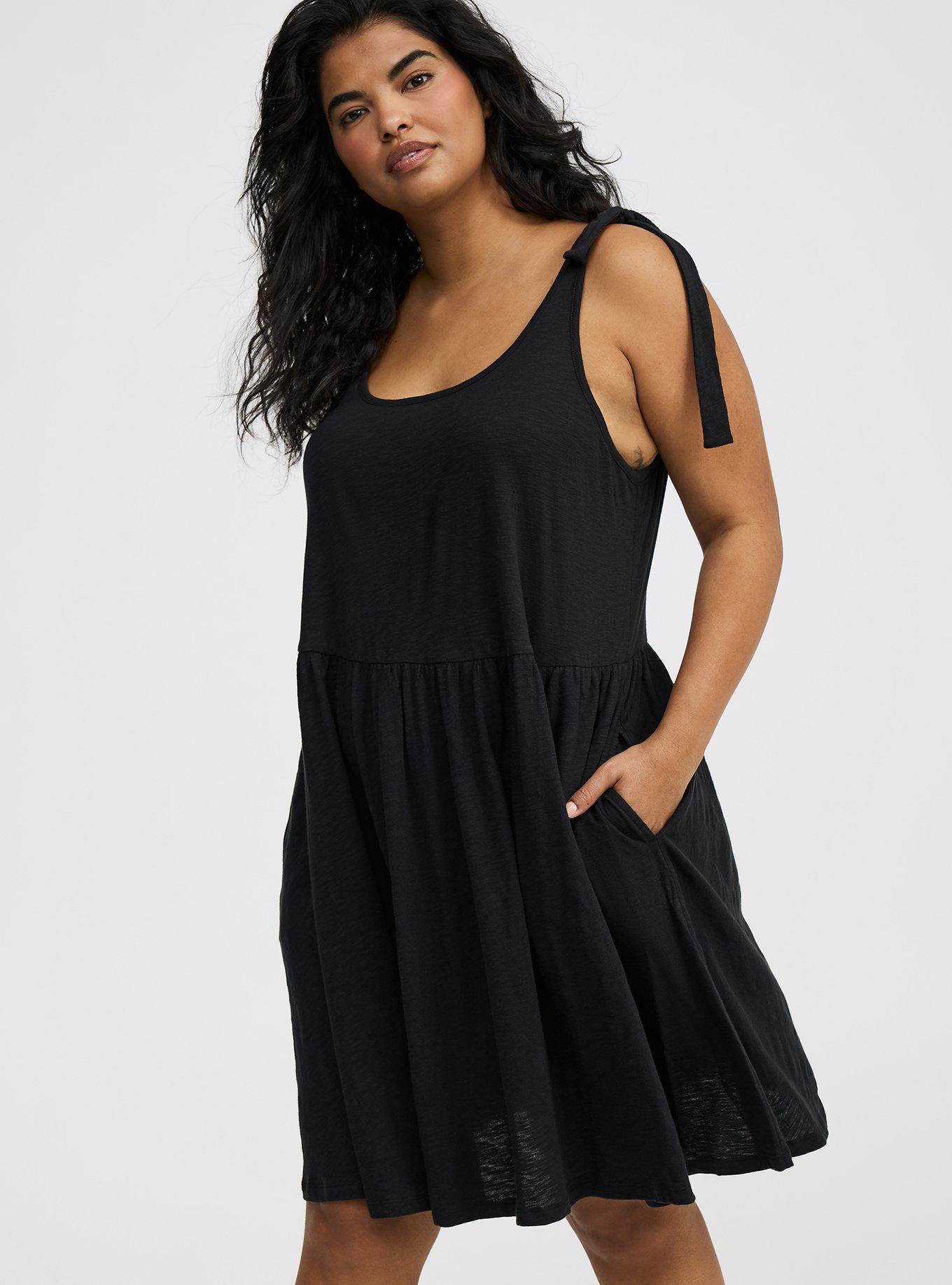 Cotton Slub Tie Strap Lounge Dress