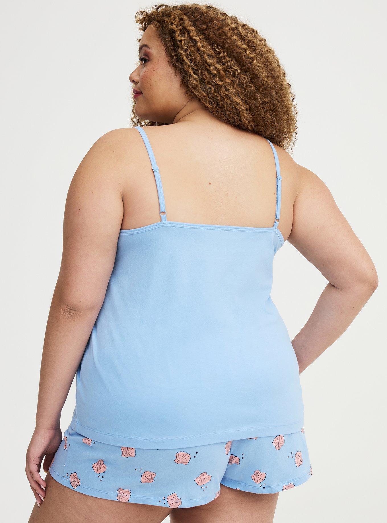 Lightweight Cotton Jersey Sleep Tank, MERMAID DREAM BLUE, alternate