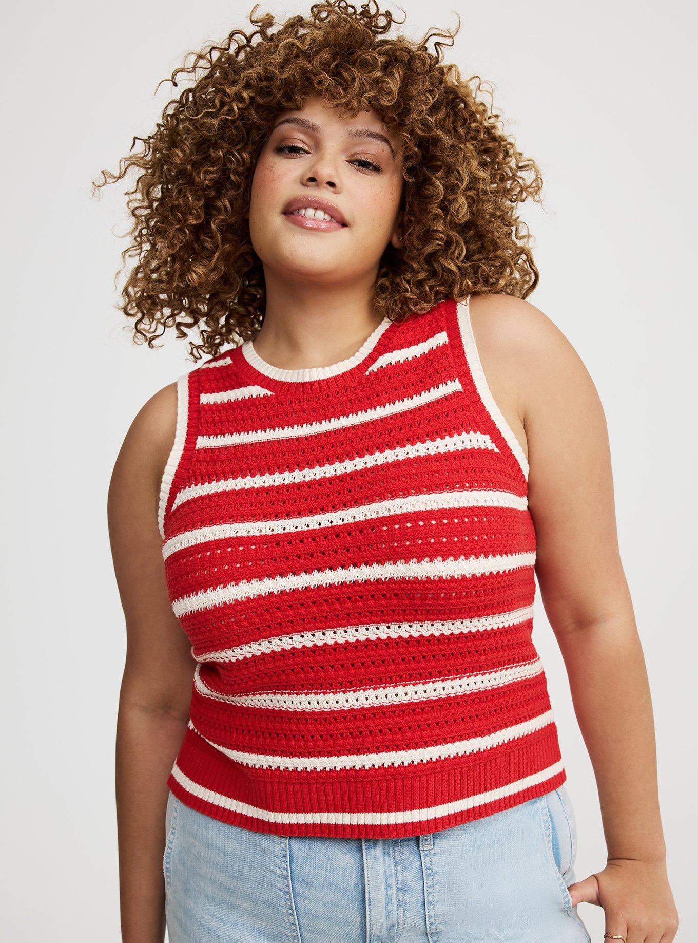 Cropped Open Stitch Tank