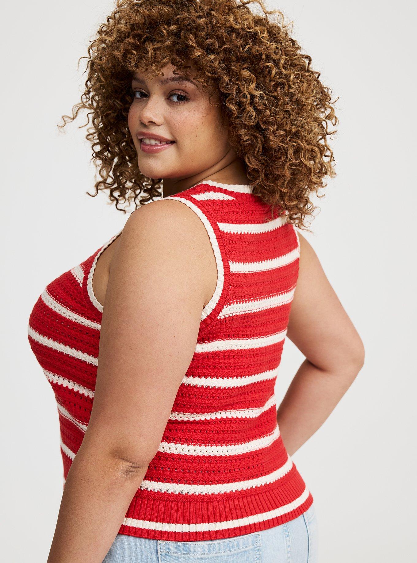 Cropped Open Stitch Tank