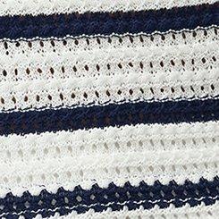 Cropped Open Stitch Tank, ANCHOR STRIPE BLANC DE BLANC MEDIEVAL BLUE, swatch