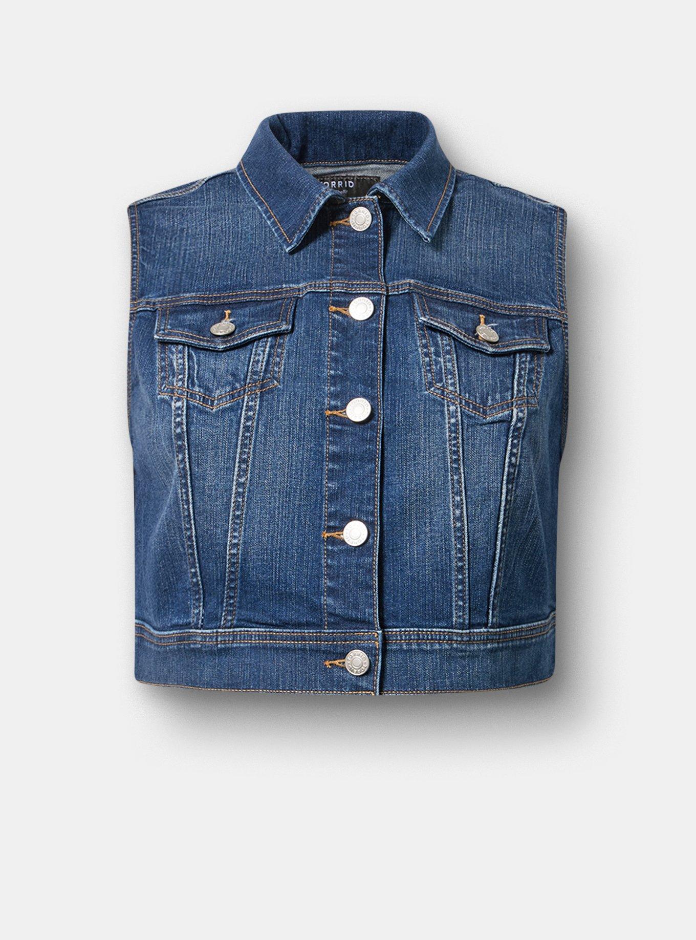 Vintage Cropped Denim Vest, REAL MCCOY, hi-res