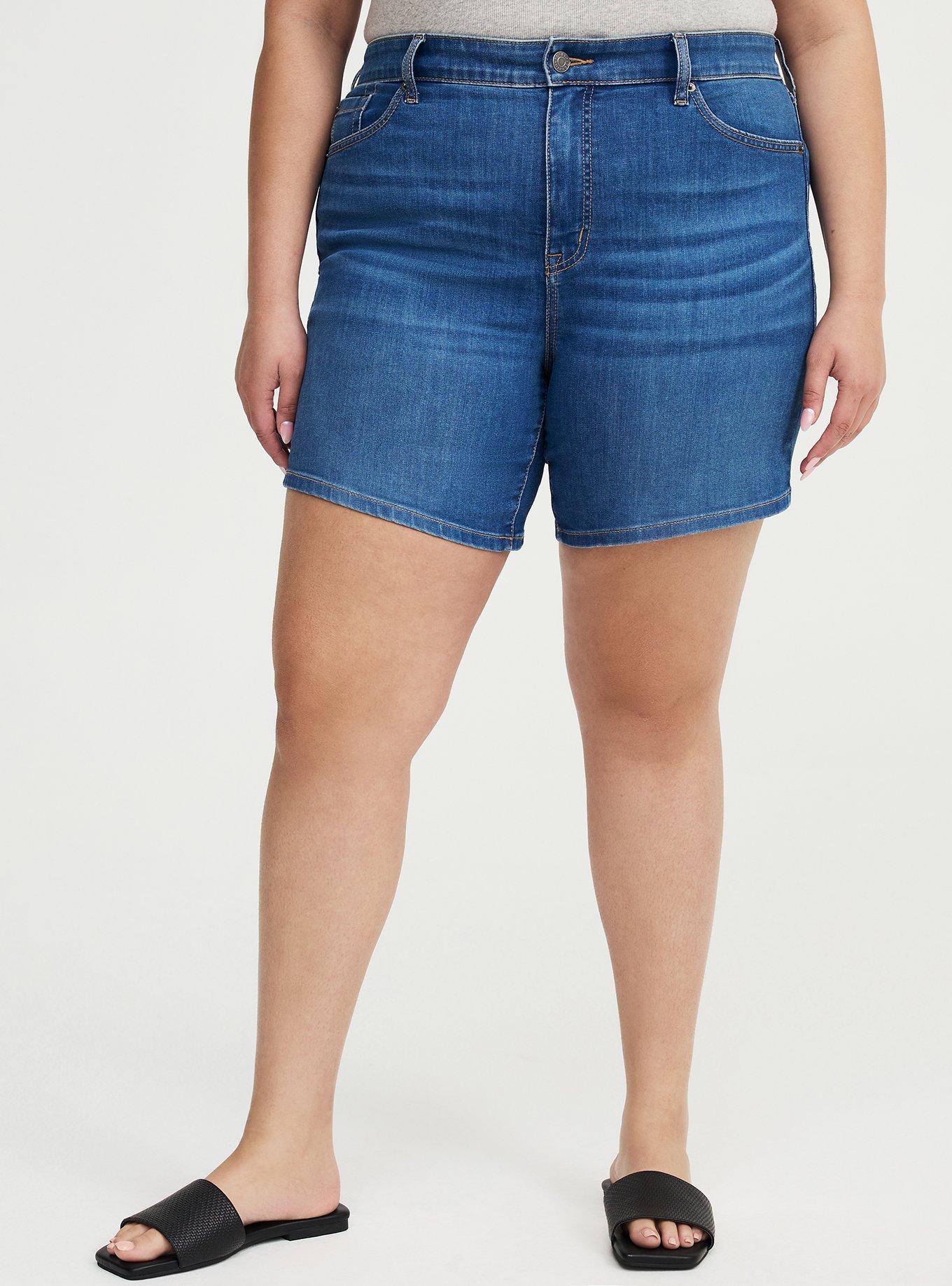 7'' Perfect High-Rise Denim Short, BLUE 23, alternate