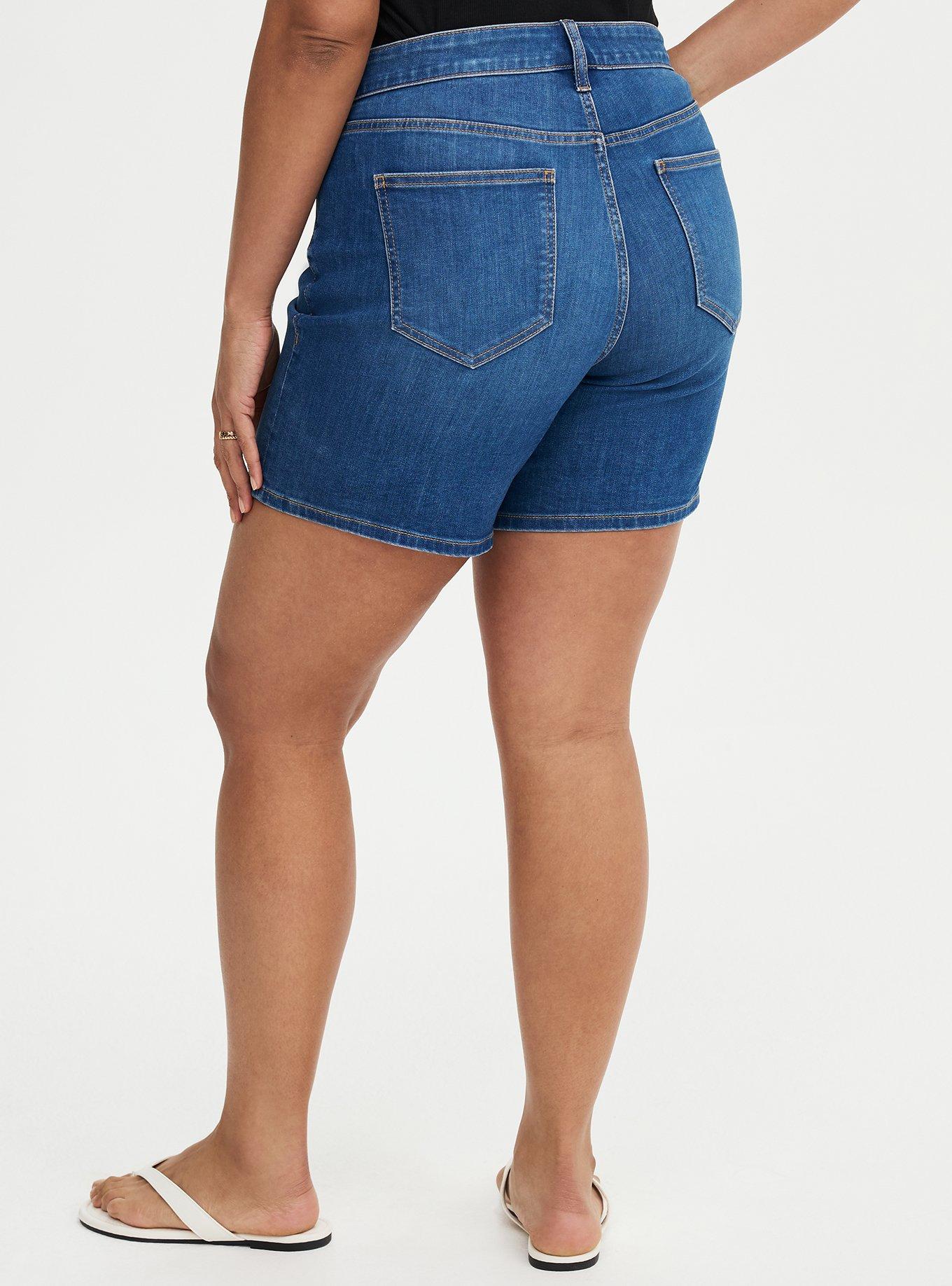 7'' Perfect High-Rise Denim Short, BLUE 23, alternate