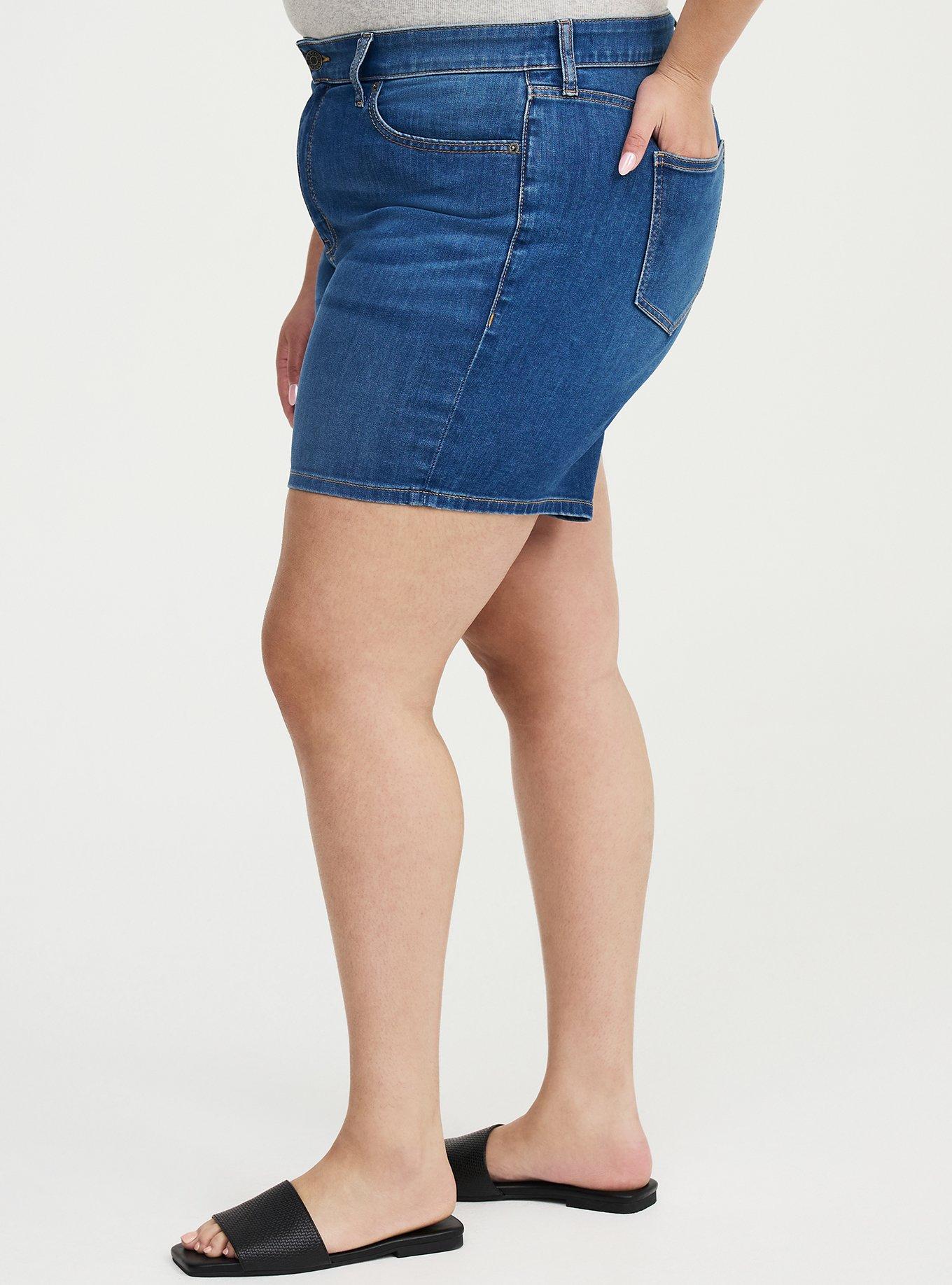 7'' Perfect High-Rise Denim Short, BLUE 23, alternate