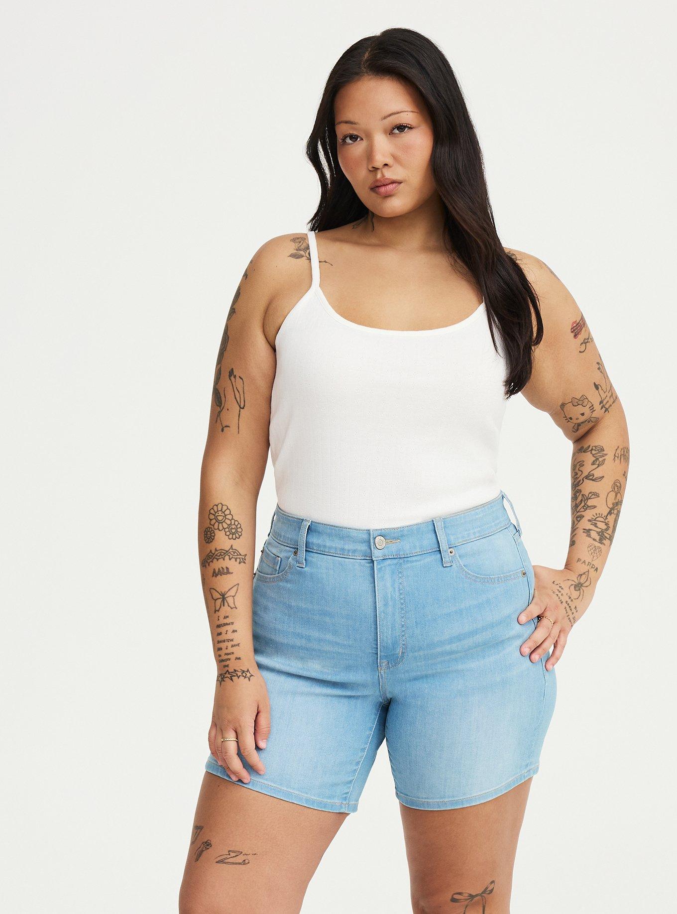 7'' Perfect High-Rise Denim Short, BLUE 22, hi-res