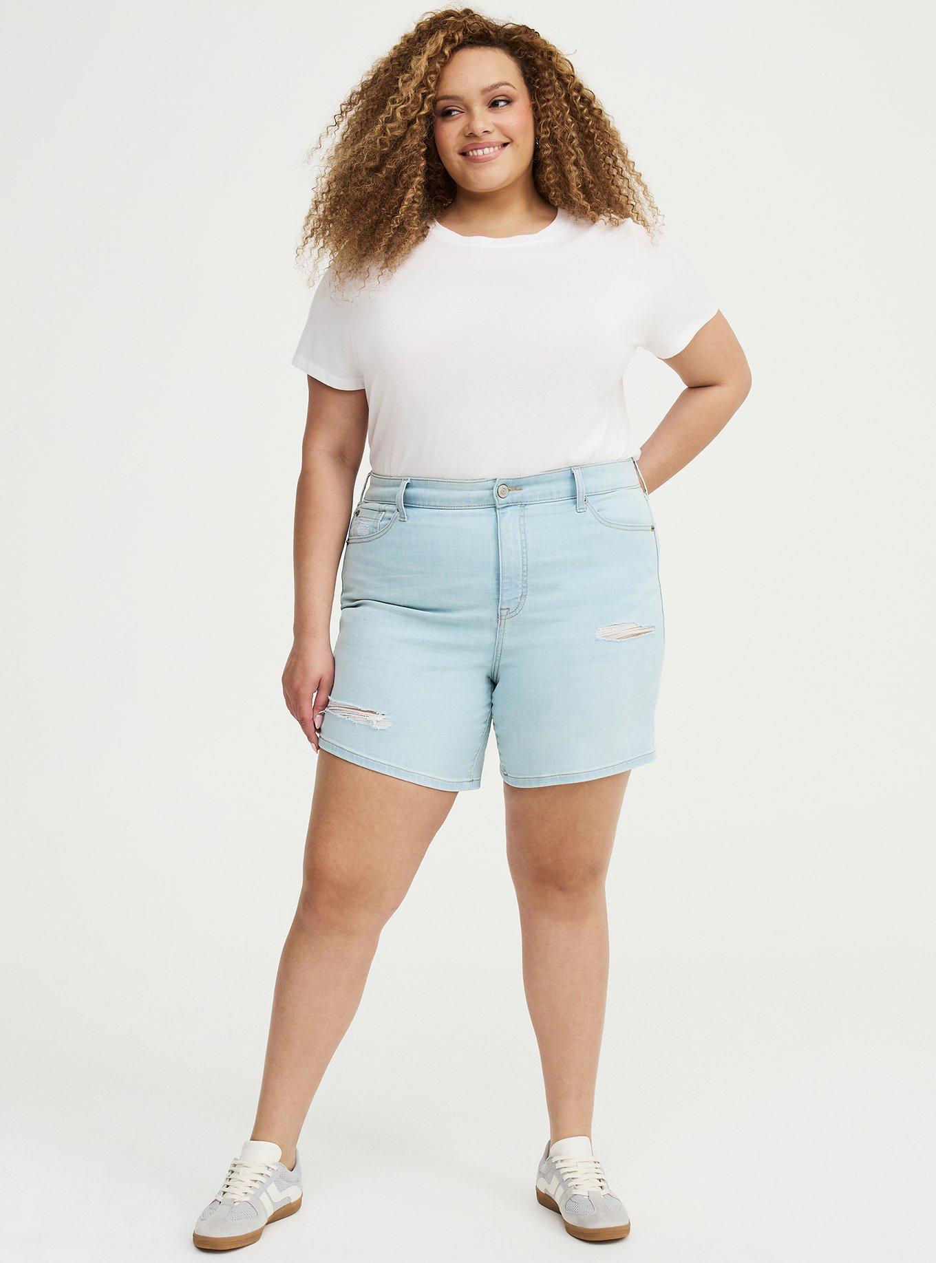 7'' Perfect High-Rise Denim Short, BLUE 21, hi-res