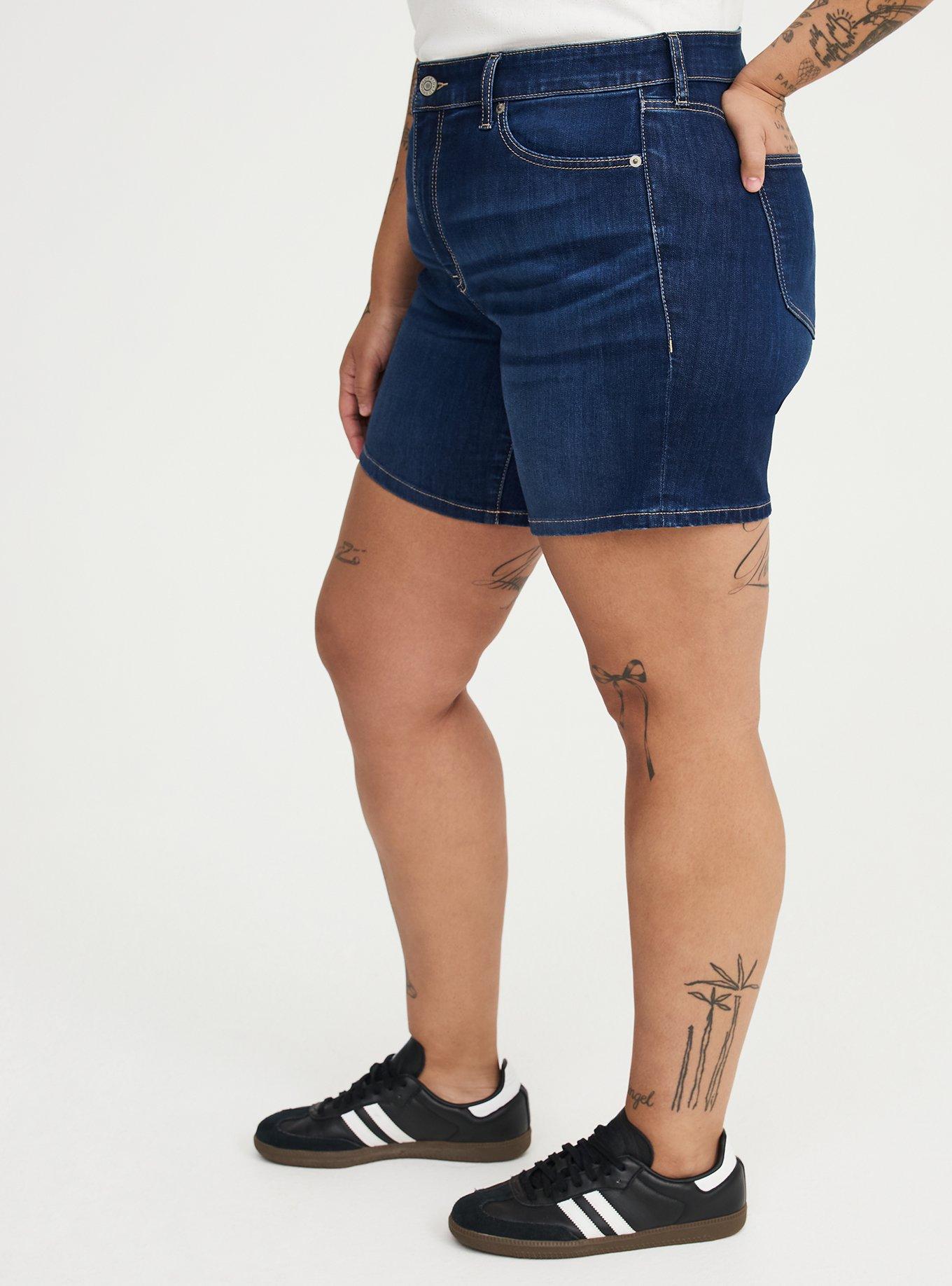 7'' Perfect High-Rise Denim Short, BLUE 31, alternate