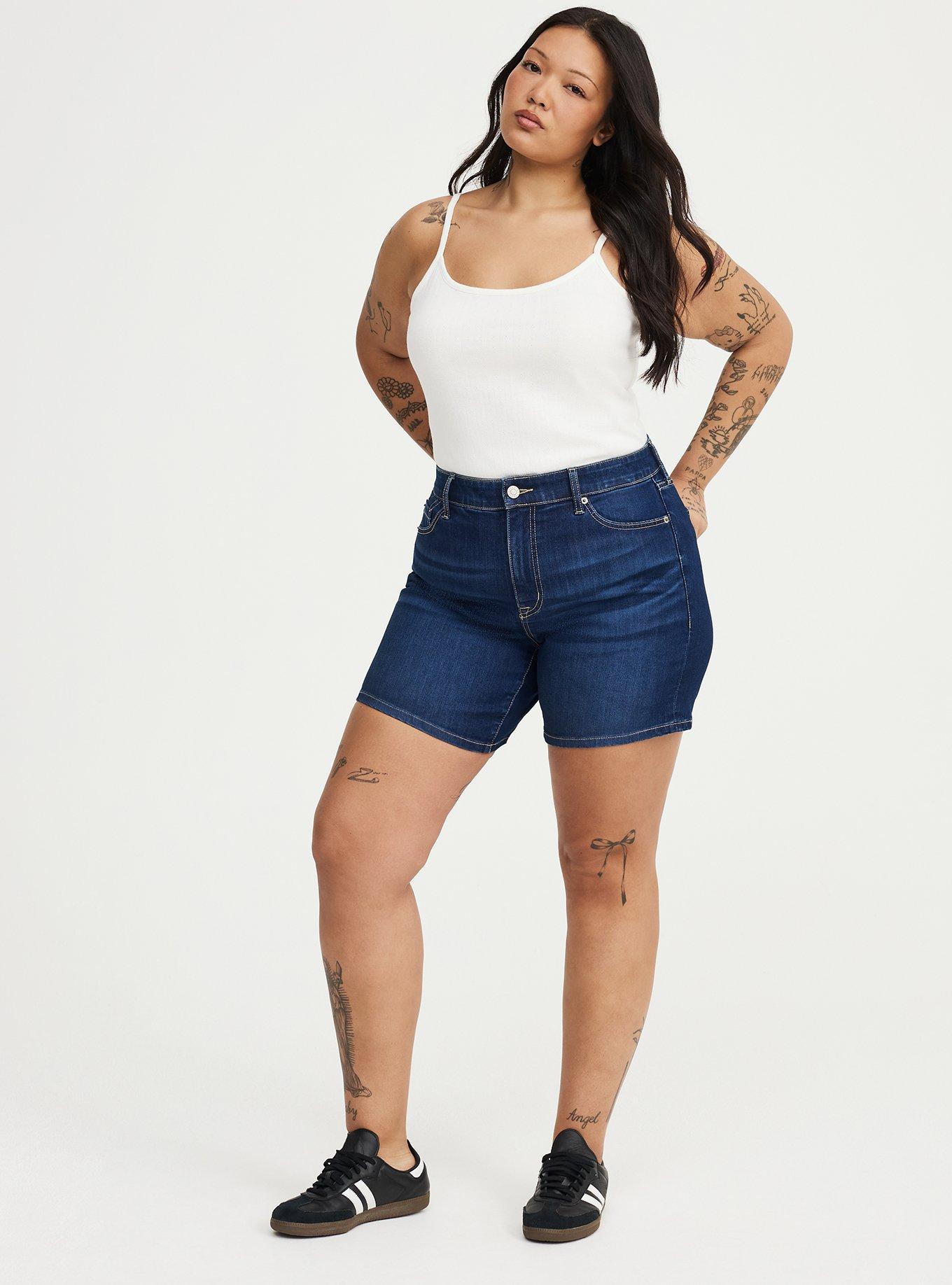 7'' Perfect High-Rise Denim Short, BLUE 31, alternate