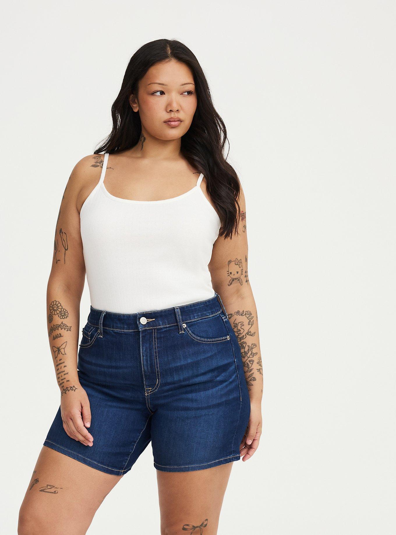 7'' Perfect High-Rise Denim Short, BLUE 31, hi-res