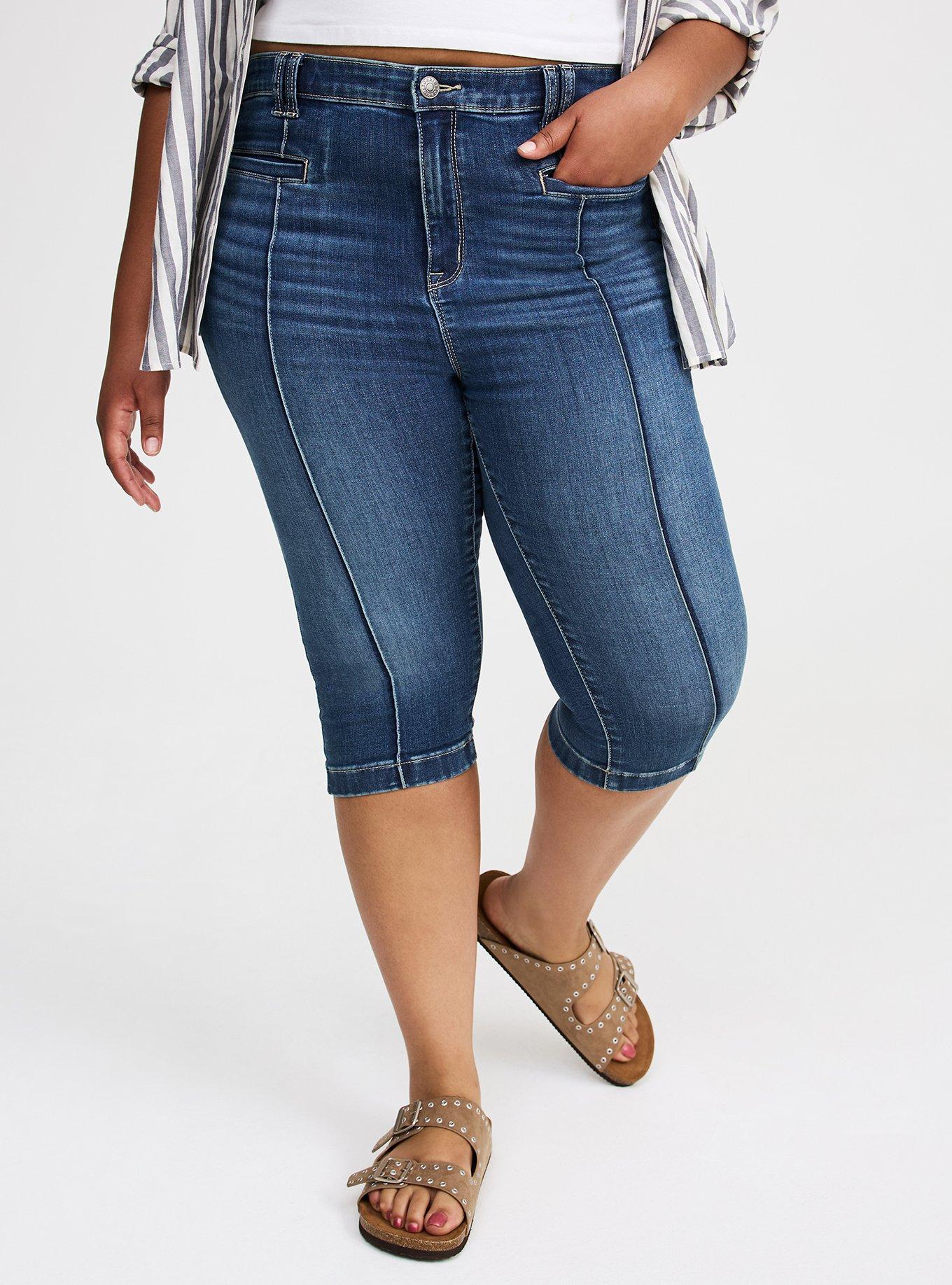 High-Rise Cropped Skinny Capri Jean