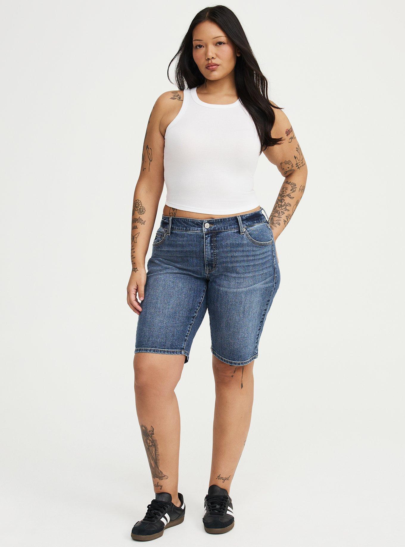 11.5'' Baggy Bermuda Denim Short, SWEET LIFE, hi-res